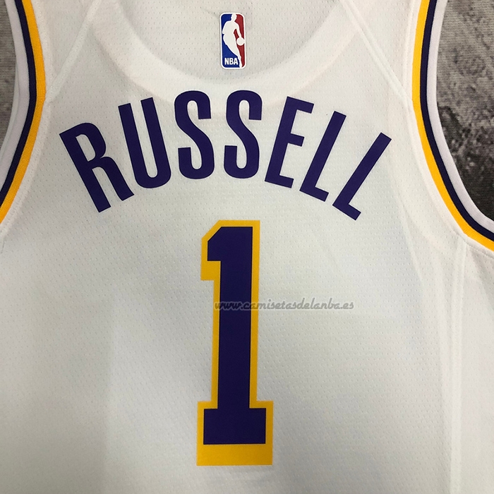 Camiseta Los Angeles Lakers D'Angelo Russell NO 1 Association 2022-23 Blanco